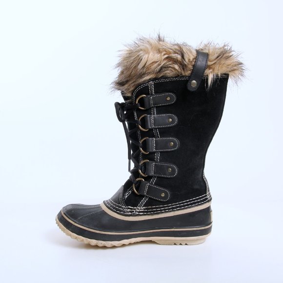 Sorel Joan Of Arctic Winter Tall Boots in Black Women Size 7 - Picture 9 of 14